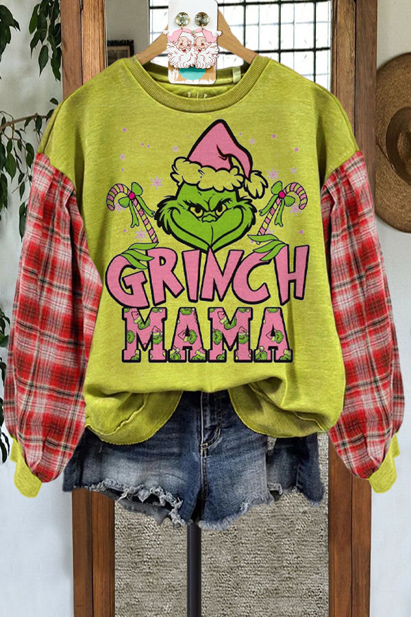 Classic Grinch Christmas Contrasting Sweatshirt