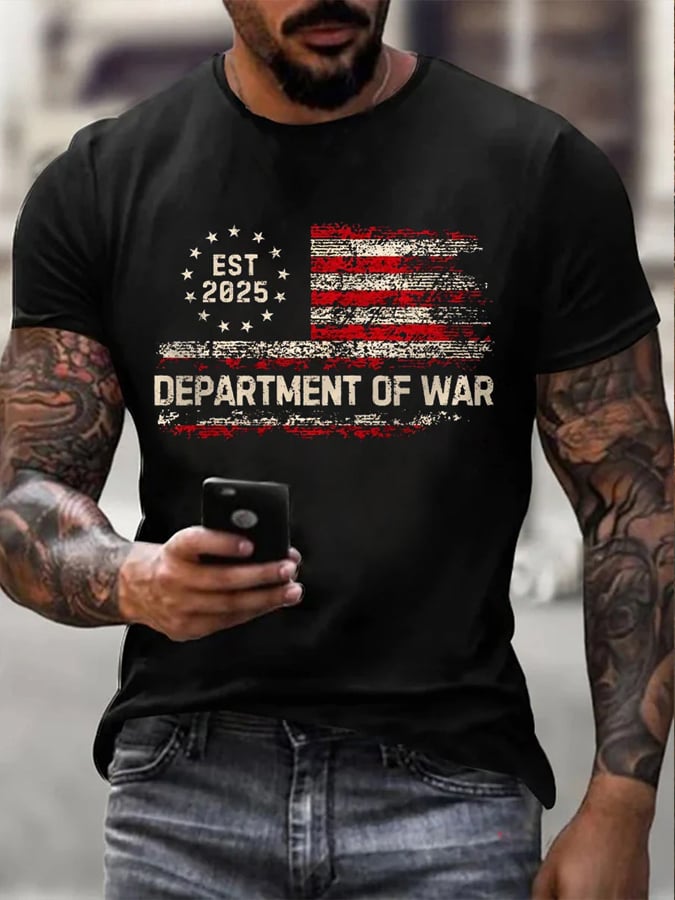 Men's Department of War 2025 Print short-sleeved T-shirt