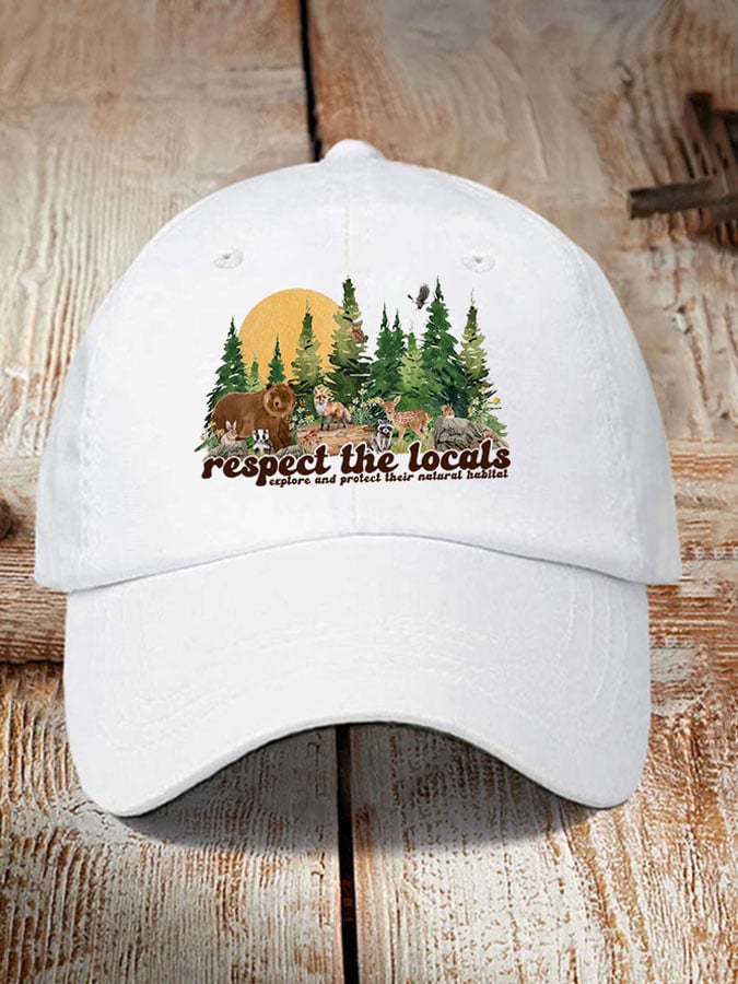 Respect The Locals Print Baseball Cap