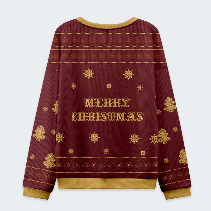 Tokyo-Tiger Penguin Overstimulated but Festive Christmas Ugly Sweatshirt