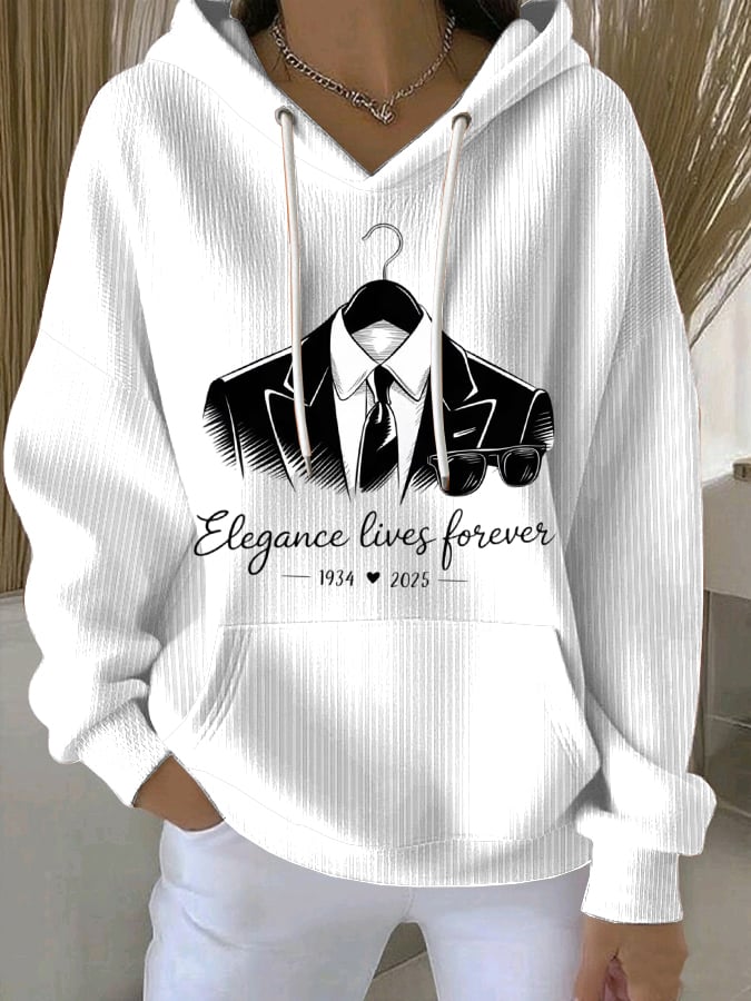 Women's Elegance Lives Forever 1934-2025 Print Casual Sweatshirt