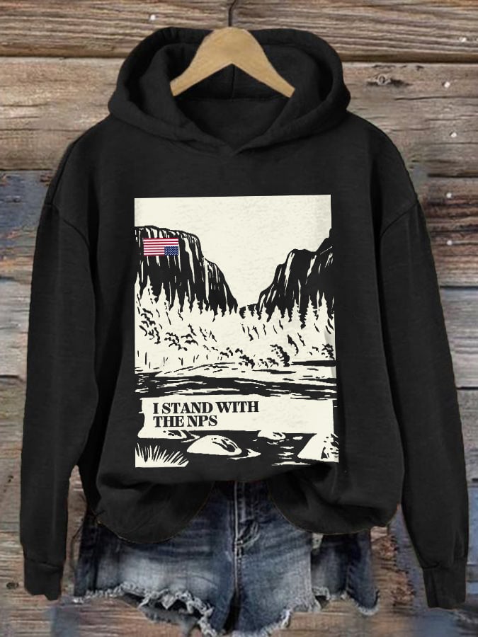 Retro I Stand With The NPS Print Hoodie