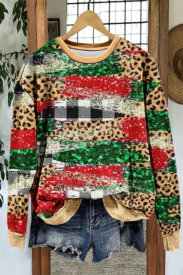 Unique Festival Leopard Print Sweatshirt