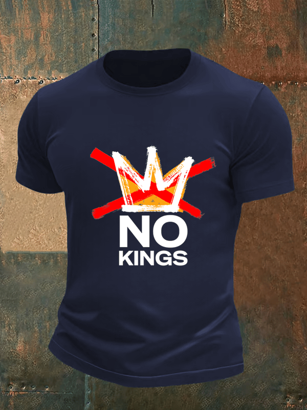 Men's no kings in America print  T-Shirt