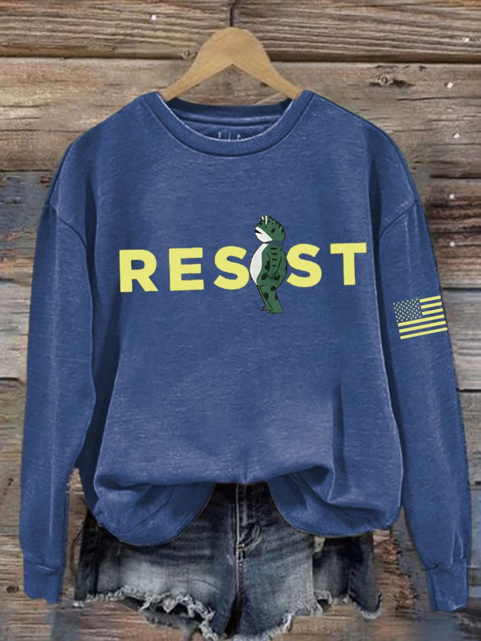Women's FDT Portland Frog RESIST Print Sweatshirt