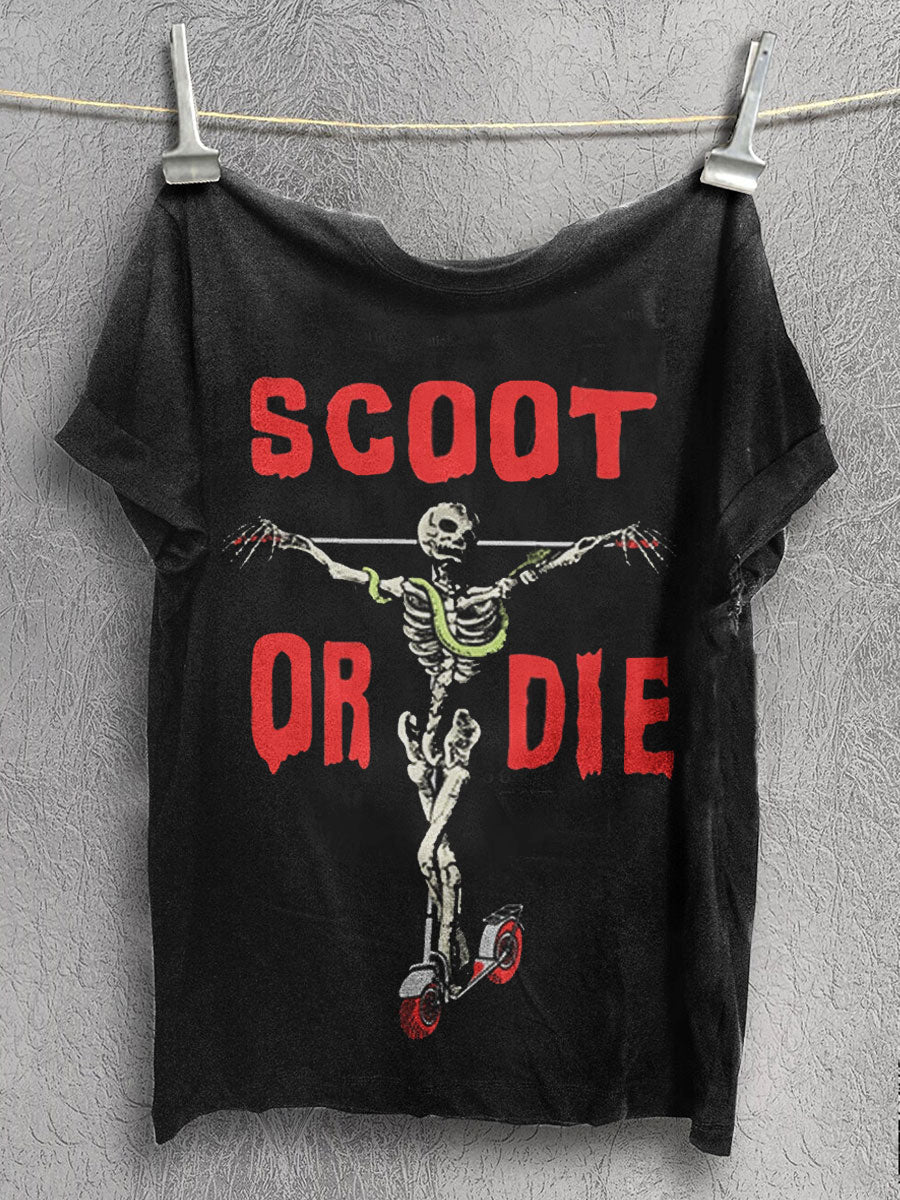 Scoot or Die Print T-shirt