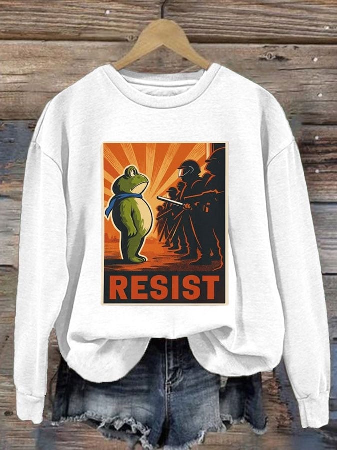 Women's Resist Print Casual Sweatshirt