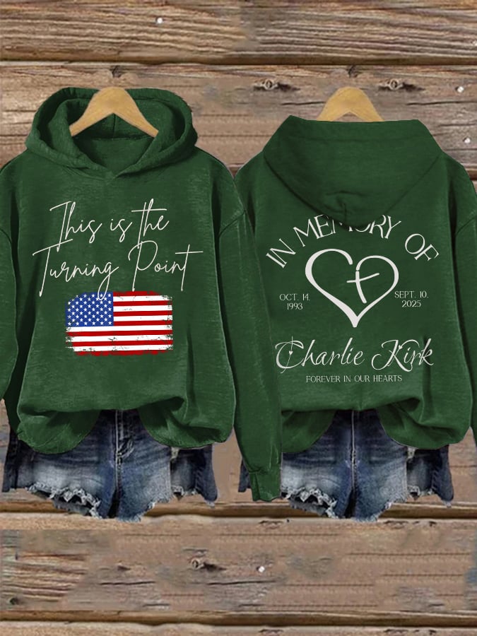 Retro This Is The Turning Point In Memory Of Forever In Our Hearts Print Hoodie