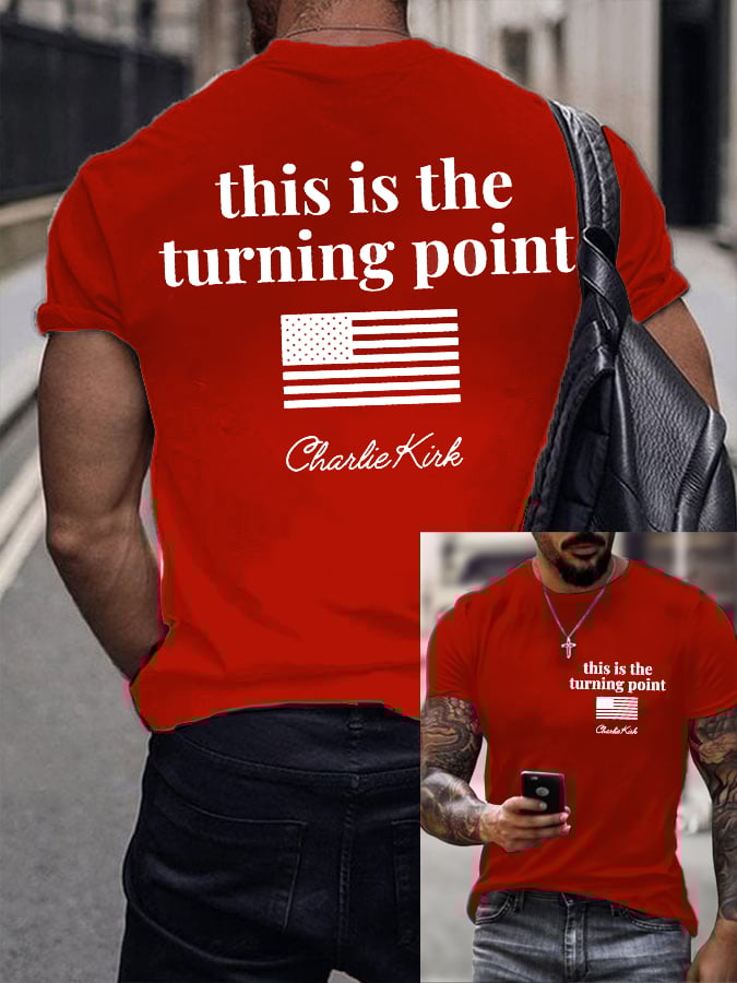 Men's This Is The Turning Point Print short-sleeved T-shirt