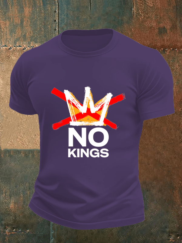 Men's no kings in America print  T-Shirt