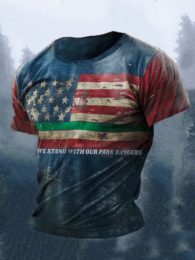 Men's National Park Flag Print T-Shirt