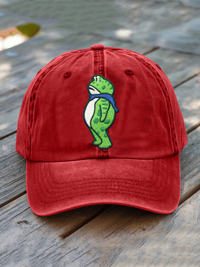 Unisex Washed Cotton FDT Print Hat