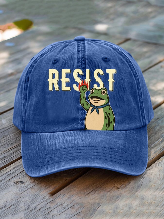 Unisex Casual Resistance Frog Washed Cotton Hat