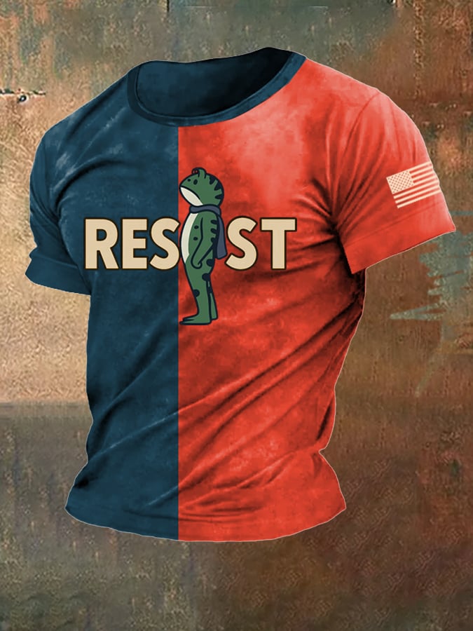 Men's Fdt print short-sleeved T-shirt