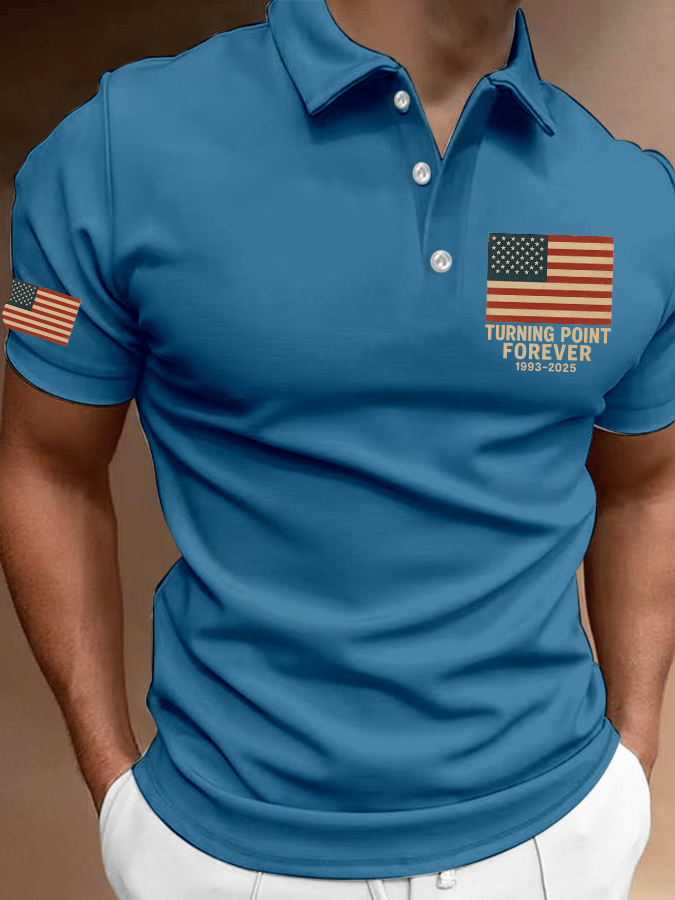 Men's Hot Print Casual Polo Shirt