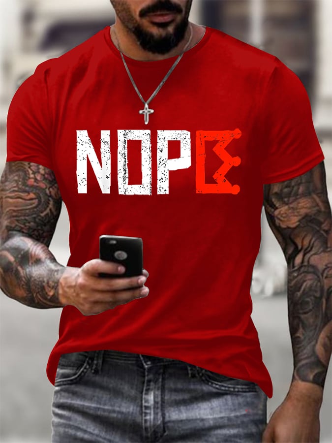 Men's No KINGS Retro Graphic Print T-Shirt