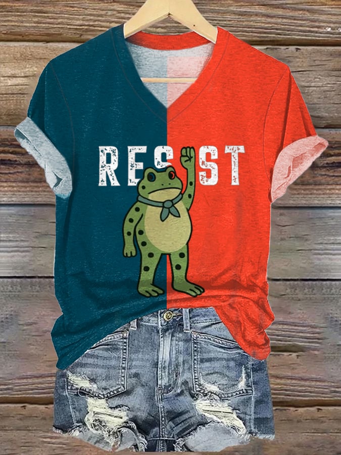 Women's Resist Frog Print T-shirt