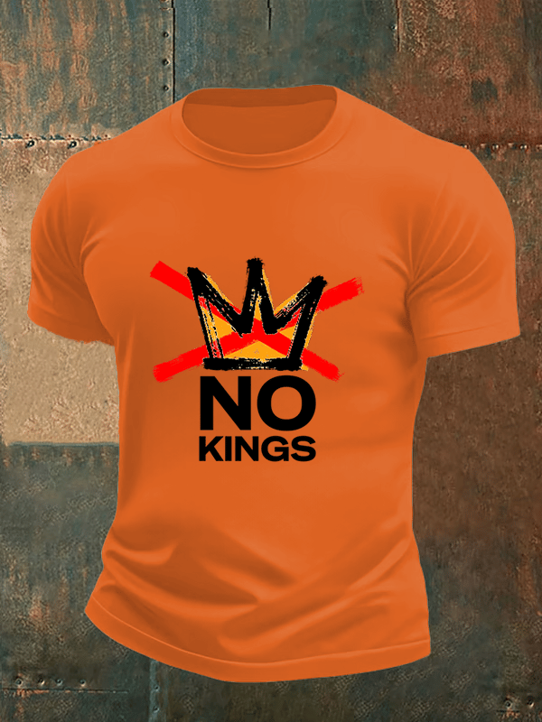 Men's no kings in America print  T-Shirt
