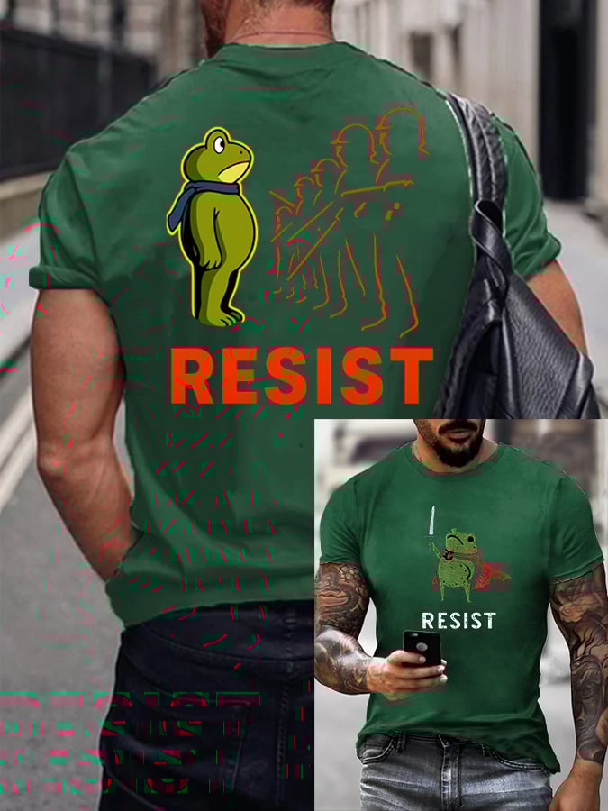 Men's FDT Portland Frog Protest Rage Against The Machine Print T-Shirt
