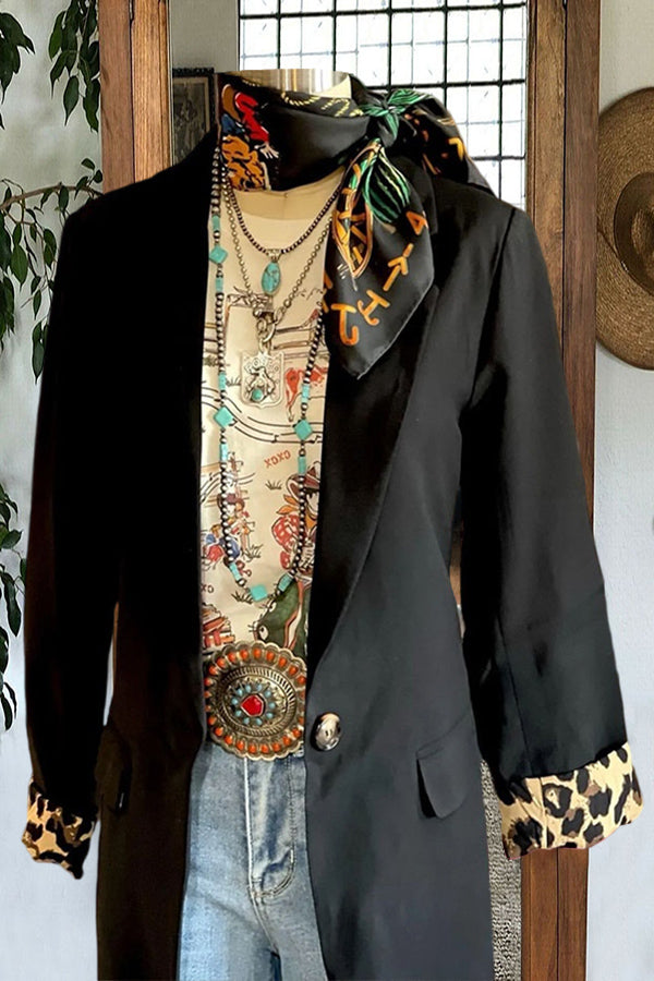 Trendy Leopard Cuff Suit