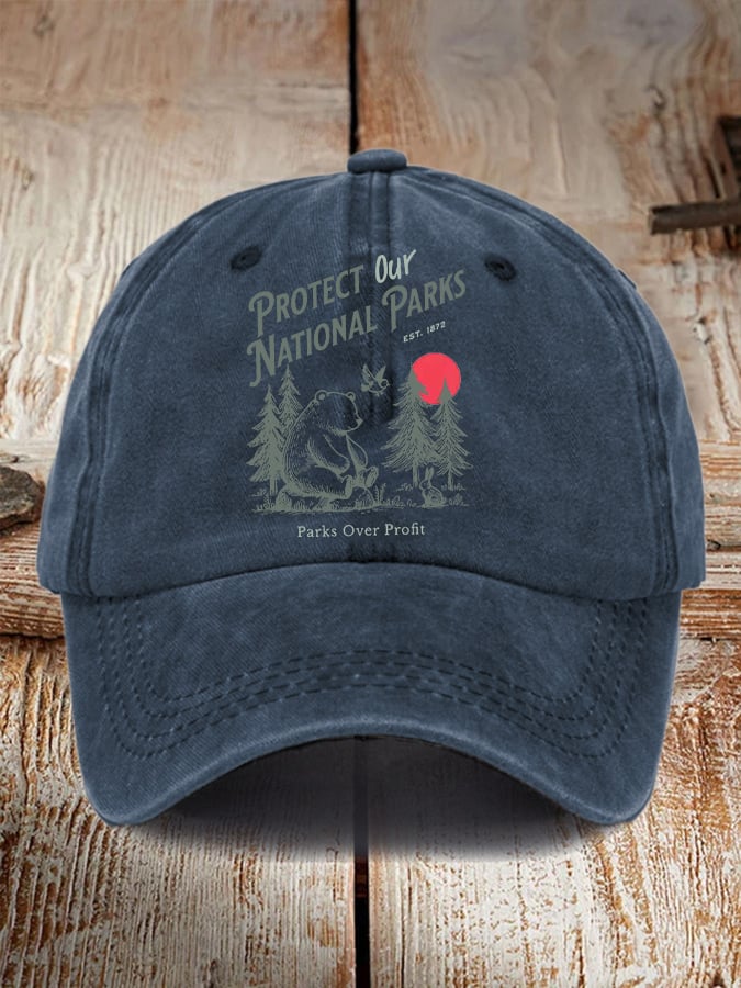 Protect Our National Parks Print Baseball Cap