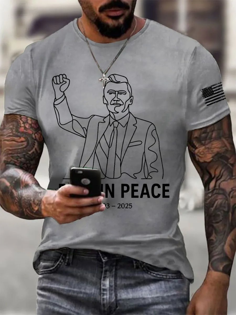 Men's Freedom Printed Casual T-Shirt