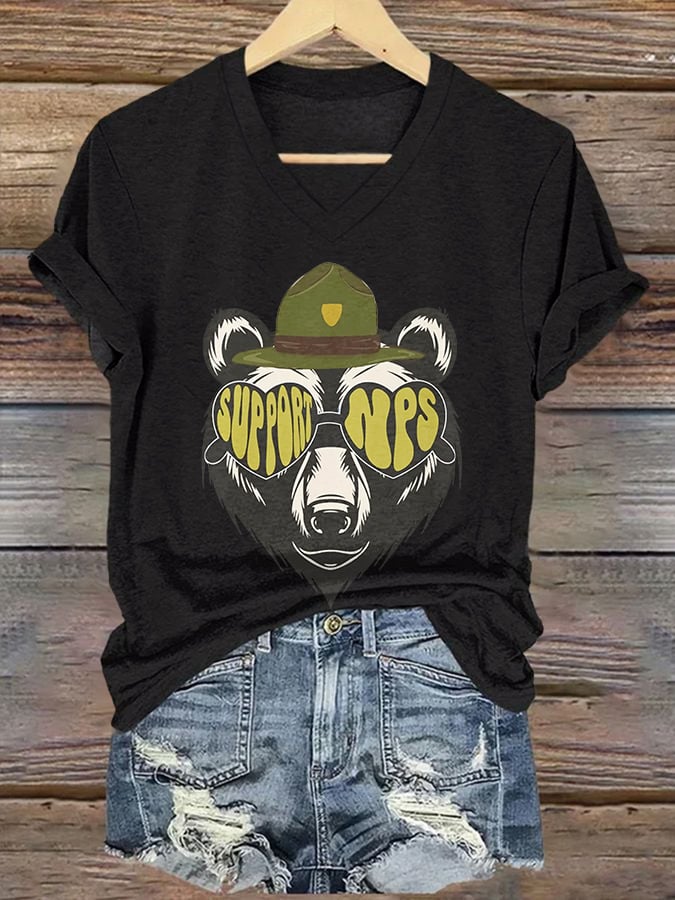 Women's Retro Support National Park Service Print T-Shirt