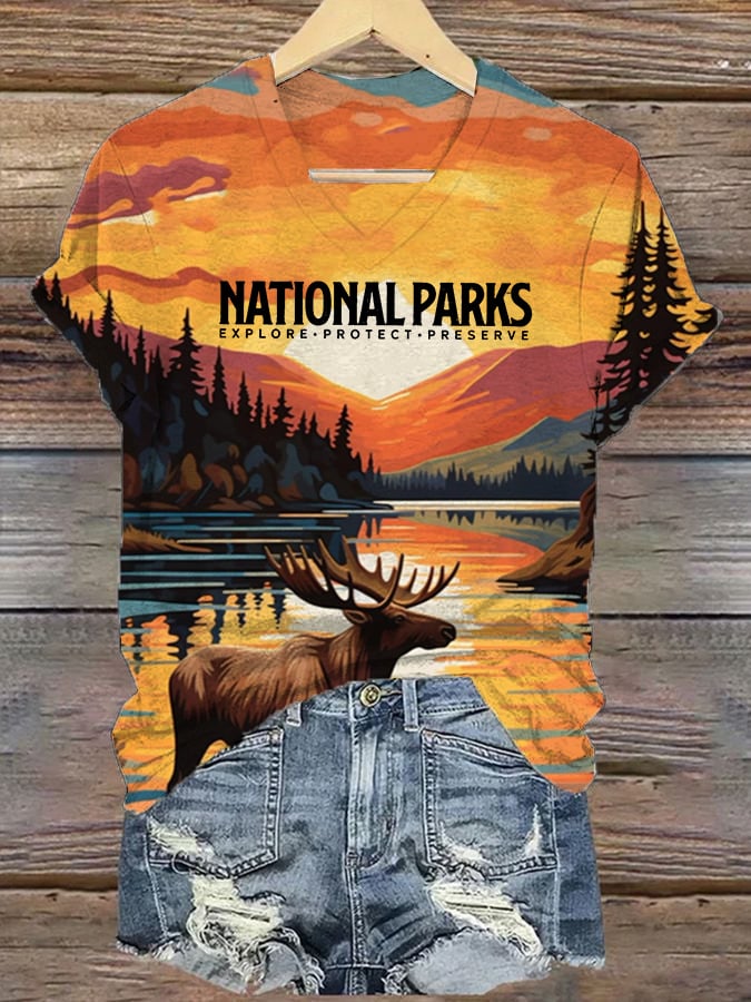 Women's National Parks Explore, Protect, Preserve Print T-Shirt