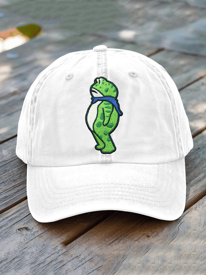 Unisex Washed Cotton FDT Print Hat