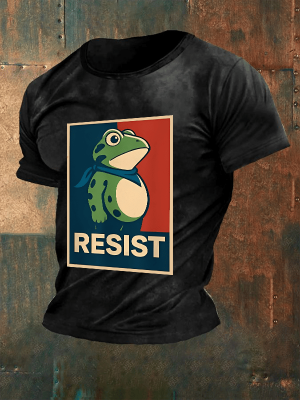 Men's  Portland Frog Art resist Print Casual T-Shirt