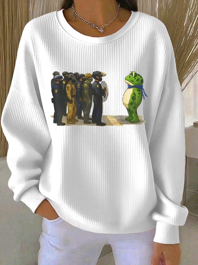 Women's FDT Print Round Neck Sweatshirt