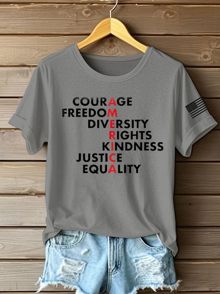 Women's Freedom Print T-shirt