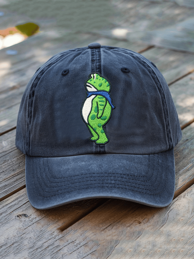 Unisex Washed Cotton FDT Print Hat