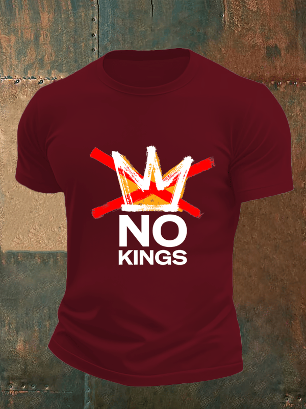 Men's no kings in America print  T-Shirt
