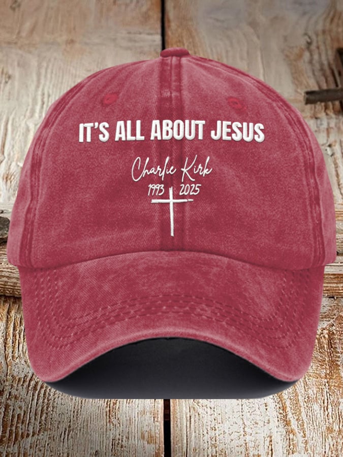 Vintage Pray For Him Print Baseball Cap