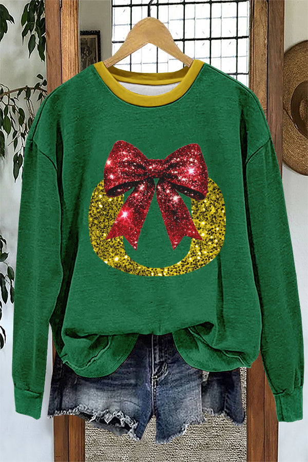Shiny Christmas Oregon Gameday Print Sweatshirt