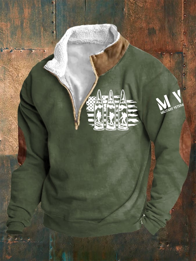 Men'S Veterans Day Vintage Print Sweatshirt