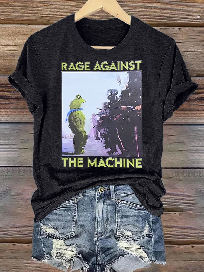 Women's  Portland Frog Art Print T-Shirt