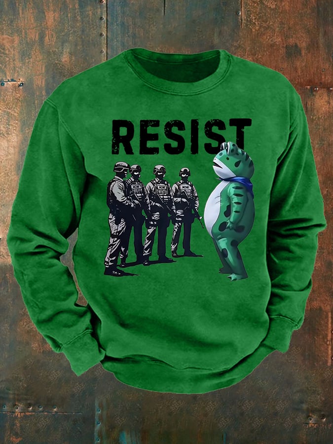 Men's  Portland Frog Resist  print  Casual Sweatshirt