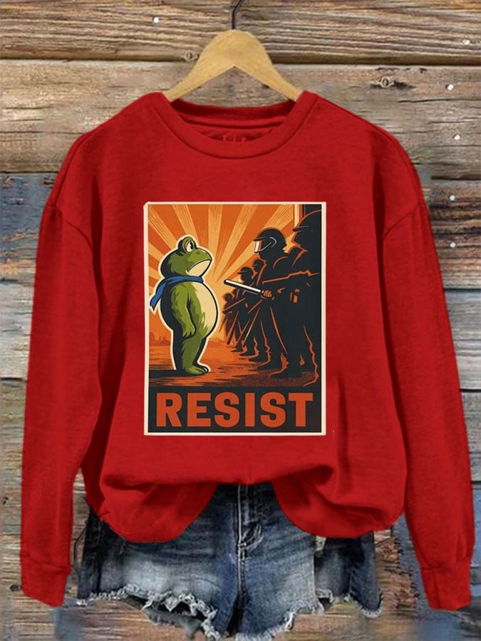 Women's Resist Print Casual Sweatshirt