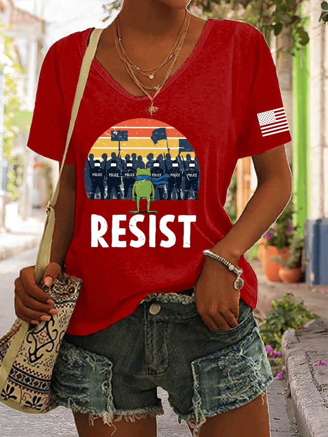 Women's FDT Print V-Neck T-Shirt