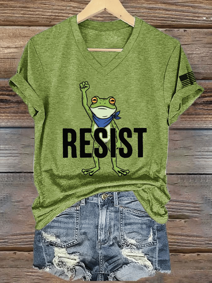 Women's FDT Print V-Neck T-Shirt