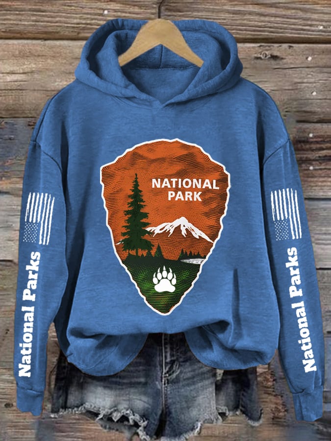 Women's Protect Our National Parks Hot Spots Print Hoodie