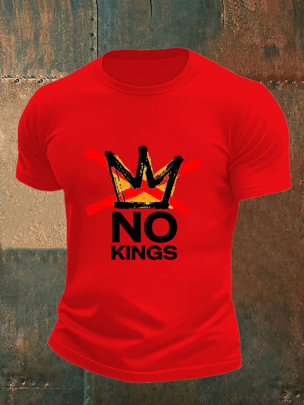 Men's no kings in America print  T-Shirt