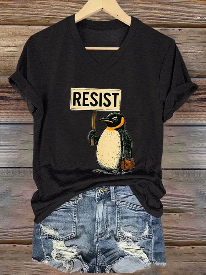 Women's FDT Portland Frog Protest Revolt Machine Print T-Shirt