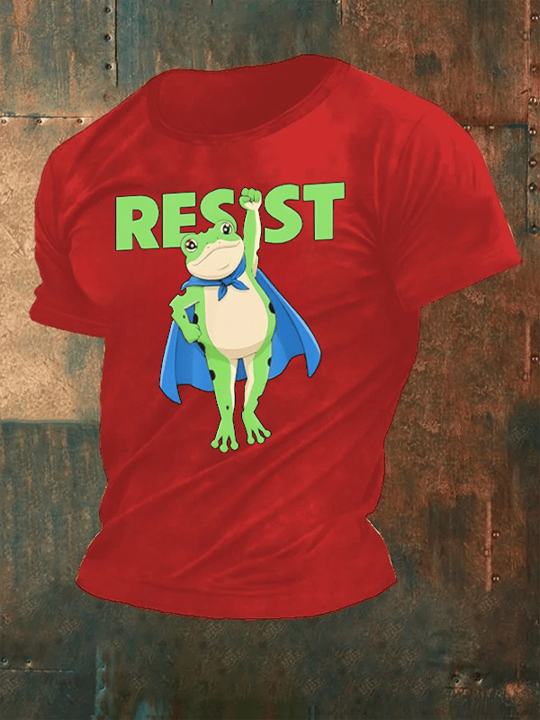 Men's  Portland Frog Art Print Casual T-Shirt