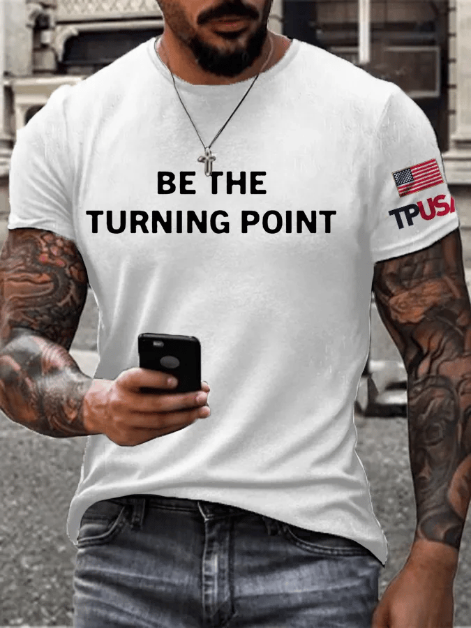 Men's Turning Point Action Printed Round Neck T-Shirt