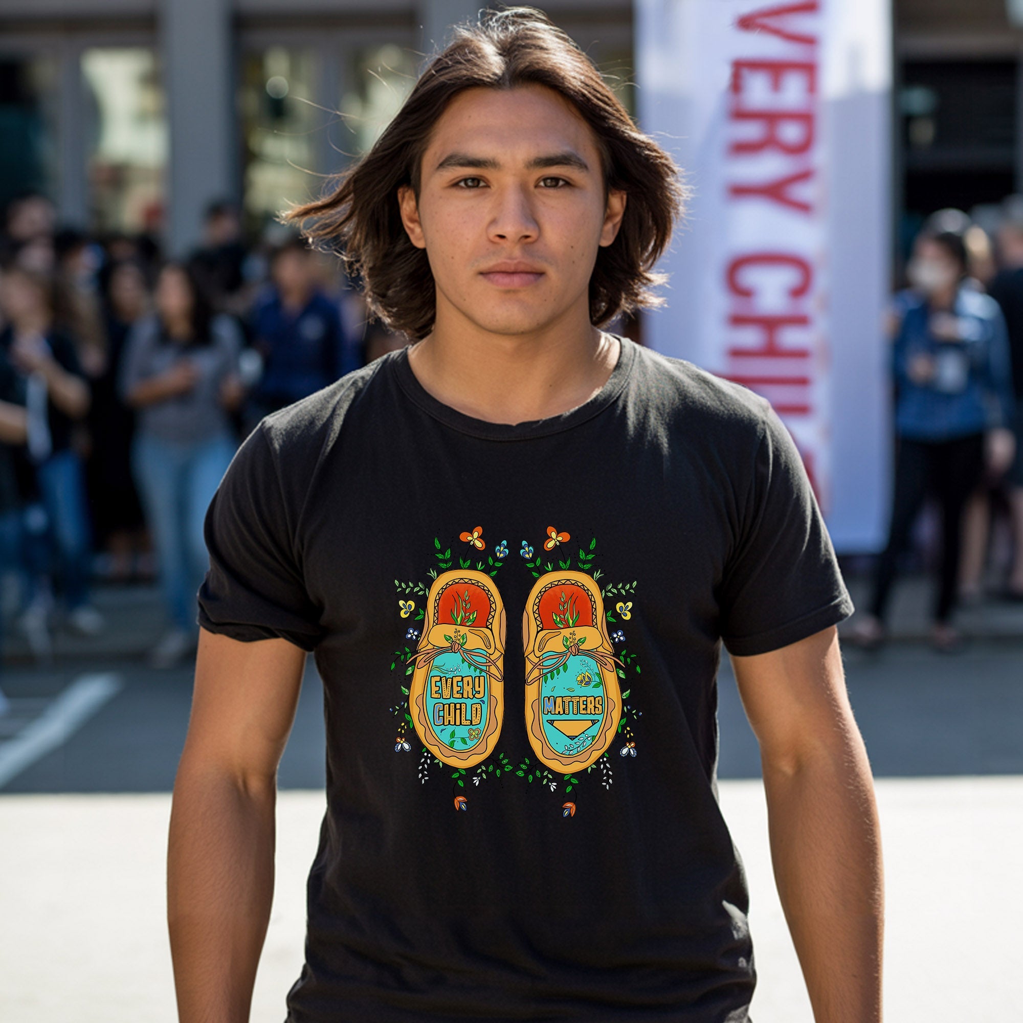 Every Child Matters Floral Moccasins For Orange Shirt Day Unisex T-Shirt/Hoodie/Sweatshirt 218