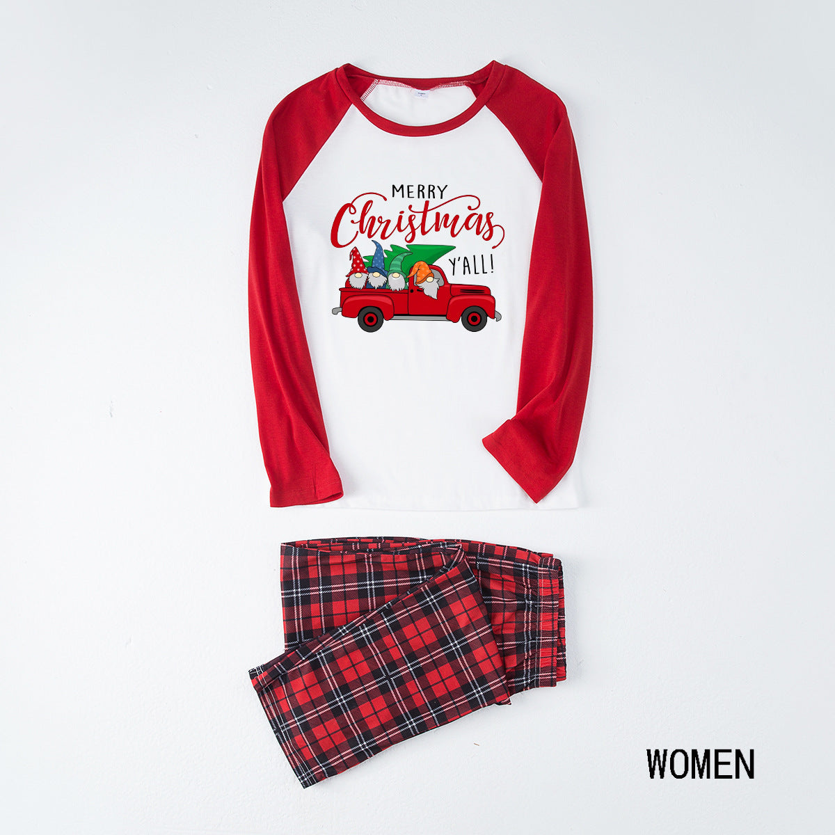 Red Christmas Truck Pattern Matching Family Christmas Pajamas-Dog Pajamas Included