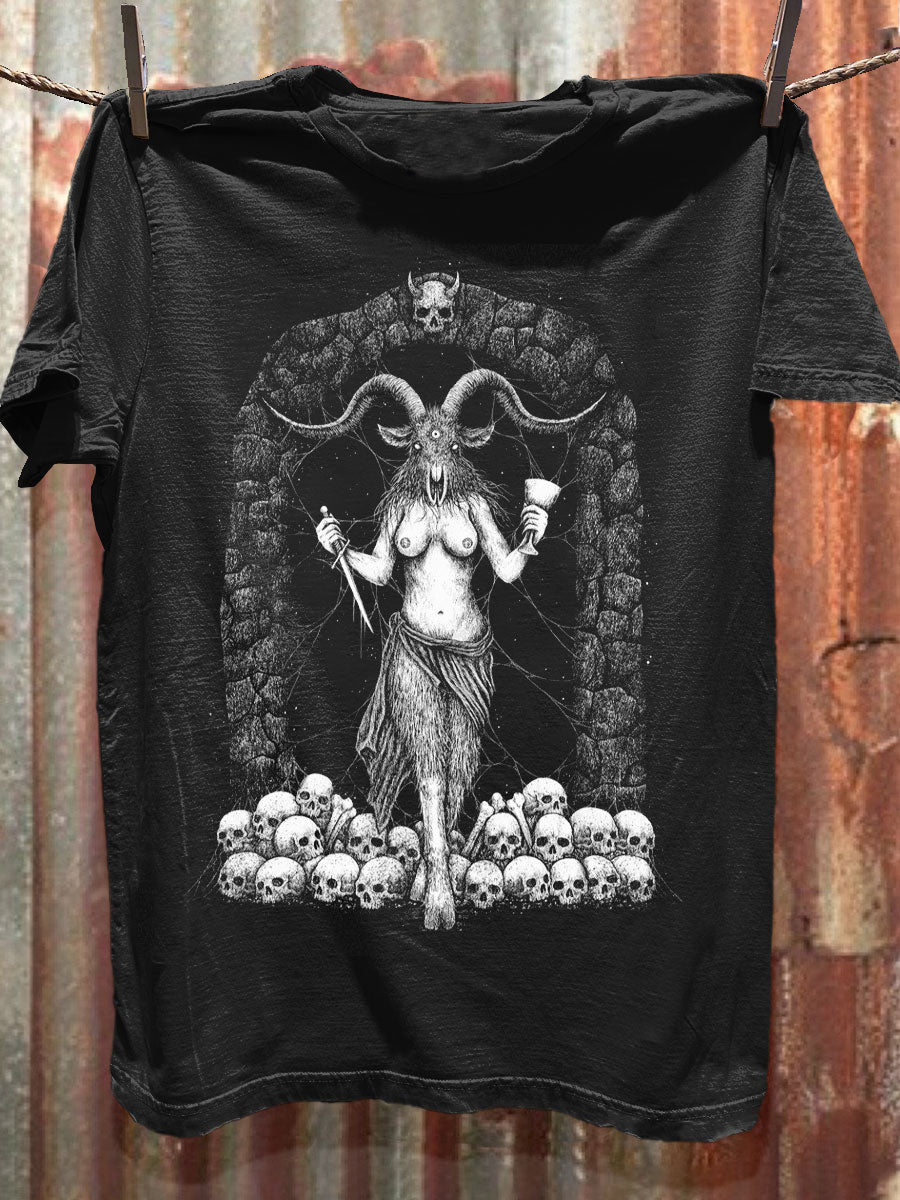 Fantacy Dark Art Print Casual Short Sleeve T-shirt